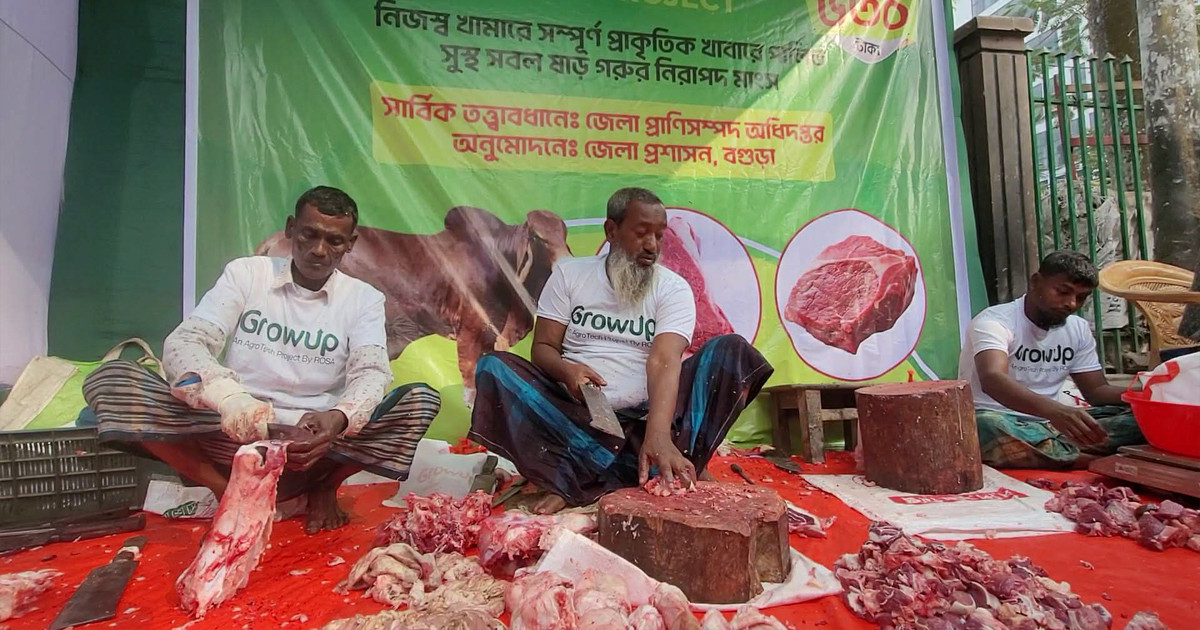  বগুড়ায় ৬৩০ টাকা কেজিতে গরুর মাংস বিক্রি